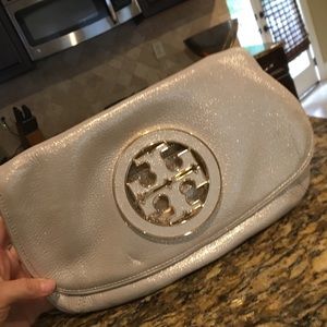 Tory Burch Light Silver Metallic  Purse
